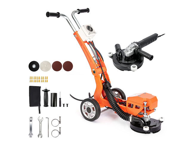VEVOR Electric Concrete Grinder, 1400W 3600 RPM, Walk Behind Floor Polisher, Marble, Stone, Epoxy Floor Polishing, 7 in Grinding Disc, Adjustable...