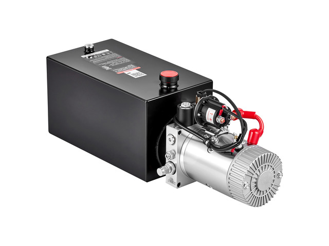 VEVOR 10 Quart Hydraulic Pump, Single Acting Dump Trailer Pump, 3200PSI Max Relief Pressure, 0.91 GPM Flow Rate, DC12V 1.6KW Hydraulic Power Unit...