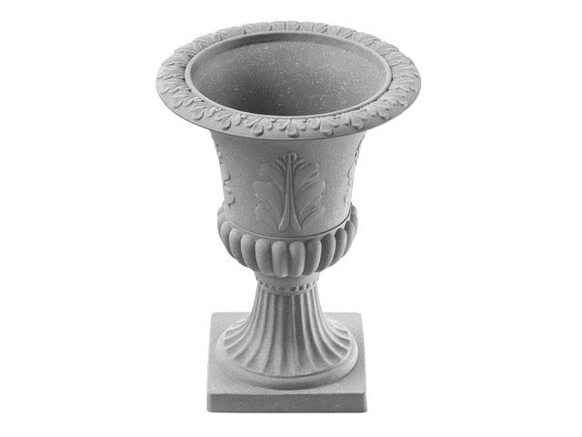 VEVOR Plastic Urn Planter 15.75'x21.26' 1 Pack Gray Classic Urn Flower Pot, for Wedding, Party, Event, Home, Stage, Garden, Balcony, and Patio...