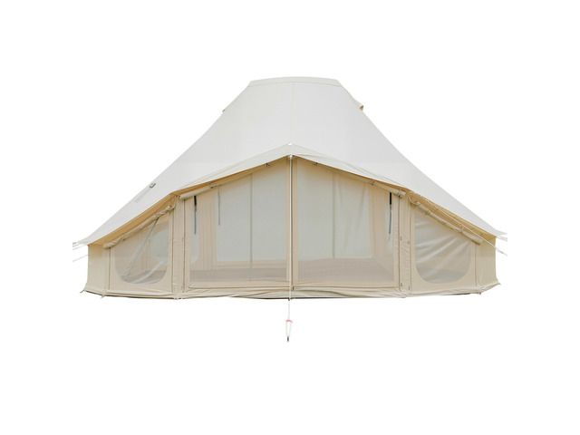 VEVOR Canvas Bell Tent, 4 Seasons 19.7 x 13.12 x 10.17 ft Yurt Tent for Camping with Stove Jack, Poly-Cotton Canvas Breathable Holds up to 12...