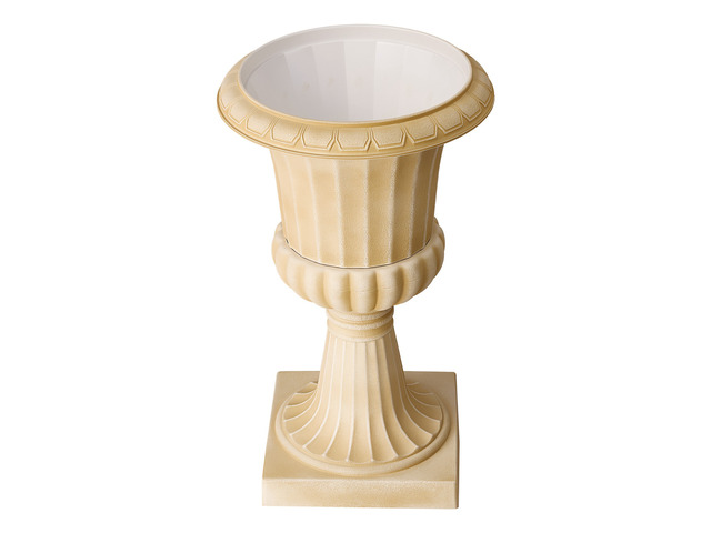 VEVOR Plastic Urn Planters 13.78'x22.83' 2 PCS Beige Classic Urn Flower Pot, for Wedding, Party, Event, Home, Stage, Garden, Balcony, and Patio...