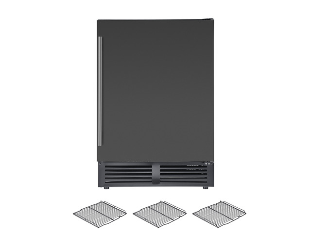 VEVOR Beverage Refrigerator, 24 Inch Under Counter Drink Fridge, Black, Hold 180 Cans, 5.0 Cu. Ft, Built-in / Freestand Cooler, Powerful Quiet...