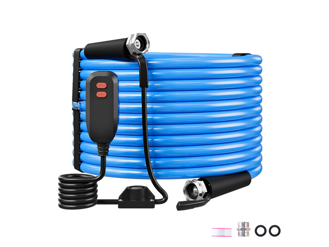 VEVOR 75FT Heated Water Hose for RV -45°F Anti Freeze Drinking Water Hose, 1/2' ID, Smooth Surface, with Leakage Protection GFCI, Built-in...