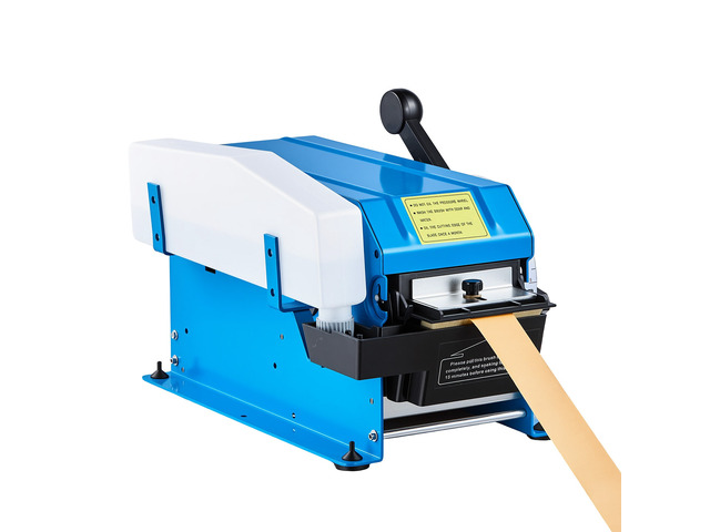 VEVOR Water-Activated Tape Dispenser 440 Inch Kraft Gummed Tape Cutter, 440 inch Adjustable Cut Length, 40100mm Tape Width, Manual Water-Activated...