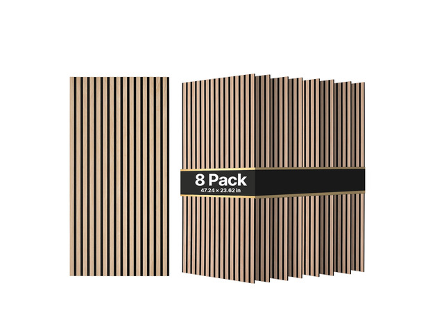 VEVOR Wood Wall Panels, 47.2 x 23.6 inches, Acoustic Slat Panels Oak Finish, Sound Absorbing for Living Rooms, Bedrooms, Offices, and Studios,...