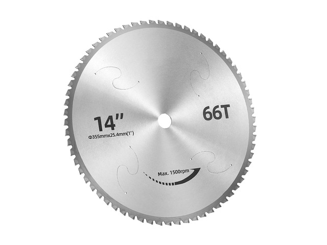 VEVOR Chop Saw Blade 14-in 66 Teeth Cermet-Tipped Metal Cold Cutting Blade, Compatible with Chop Saws, 4000 Cuts, Cutting Smooth Surfaces with No...