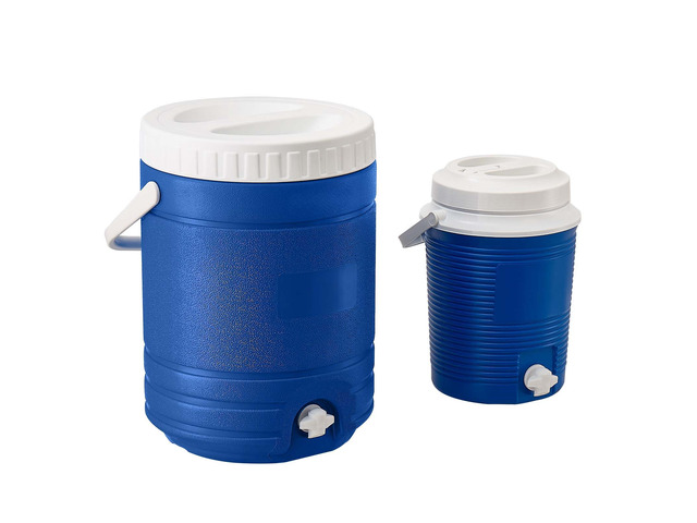 VEVOR Insulated Beverage Dispenser 2 Gallon + 4.8 Gallon Beverage Server, for Camping Outdoor Event Parties, Leakproof Ice Water Drink Cooler, with...