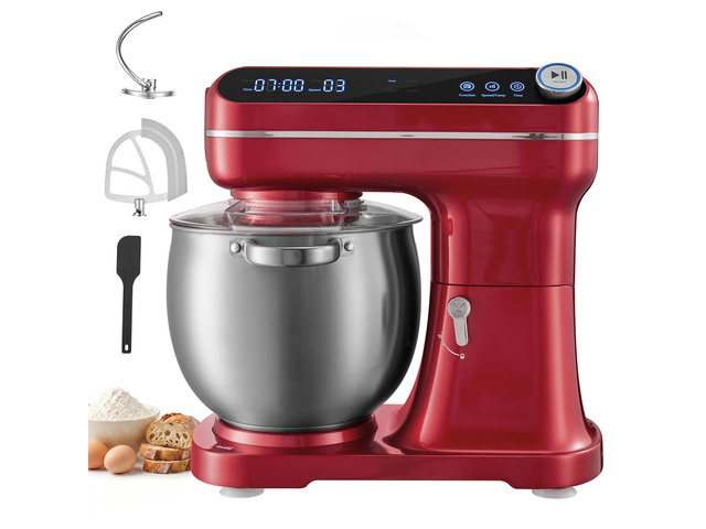 VEVOR 7.4 Qt Tilt Head Stand Mixer 500W Electric Dough Mixer, 12 Speeds Food Kitchen Mixer with Stainless Steel Bowl, Splash Guard, Dough Hook,...