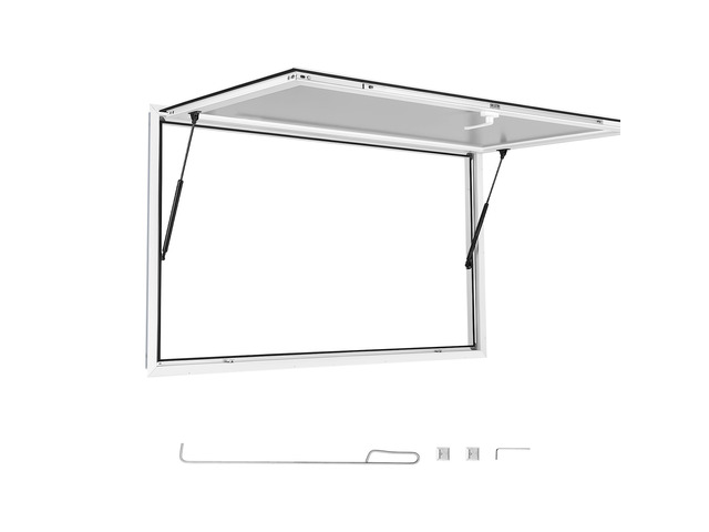 VEVOR Concession Window 48x36 in Aluminum Alloy Frame Service Window, for Food Truck, Up to 85 Degrees Stand Serving Windows with Awning Door and...