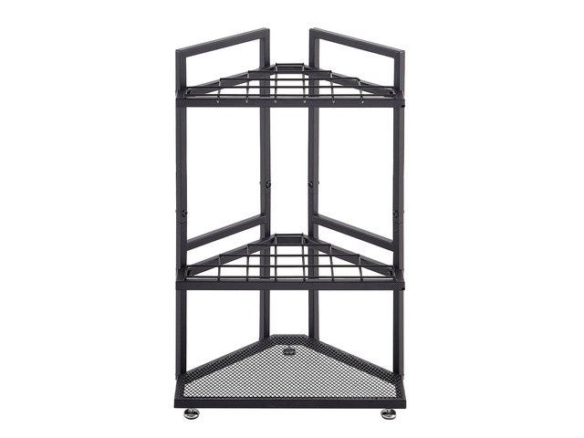 VEVOR Garden Tool Organizer for Corner, 17 Slots, Metal Garage Storage Rack, for Rakes/Shovels/Brooms, Yard Utility Tool Holder for...