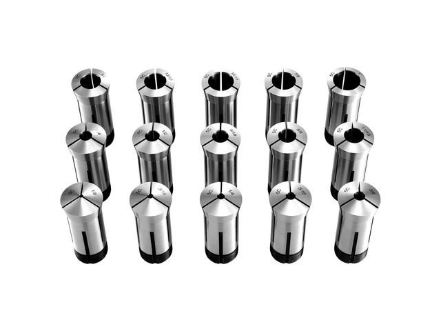 VEVOR 5C Collet Set 1/8'-1' 15 Piece Precision 5C Round Collet Chuck Set, for Milling Machine Drill Presses, 0.0008' TIR High Concentricity, Lathe...