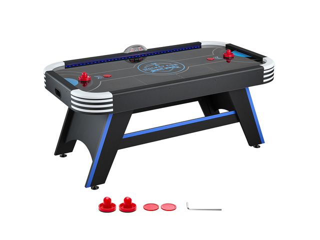 VEVOR 72' Air Hockey Table with LED Lights & Electronic Scorer, for Family Game Room, Basements and Home, Air Powered Hockey Arcade Game Table Set...