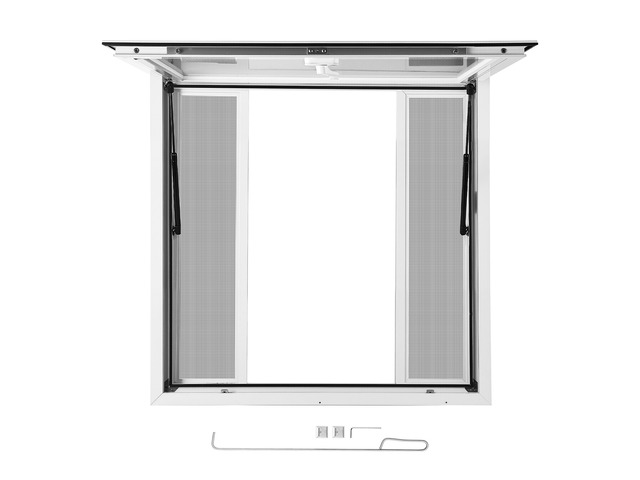 VEVOR Concession Window 36x36 in Aluminum Alloy Frame Service Window, for Food Truck, Up to 85 Degrees Stand Serving with 4 Sliding Screen Windows,...