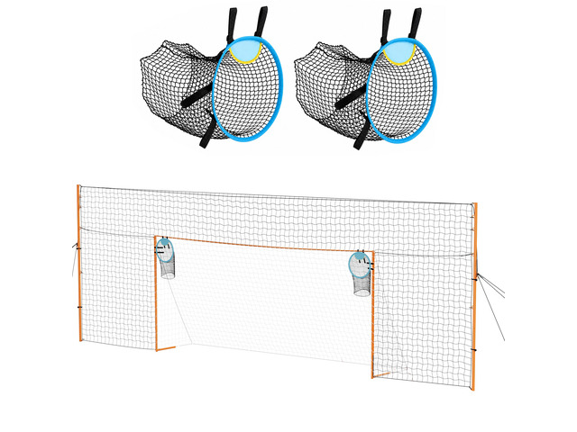 VEVOR Soccer Goal 16 x 7 FT Soccer Goal for Backyard with Iron Frame PE Net, Durable Backstop, Target Net, Ground Stakes, Ropes, for Youth &...