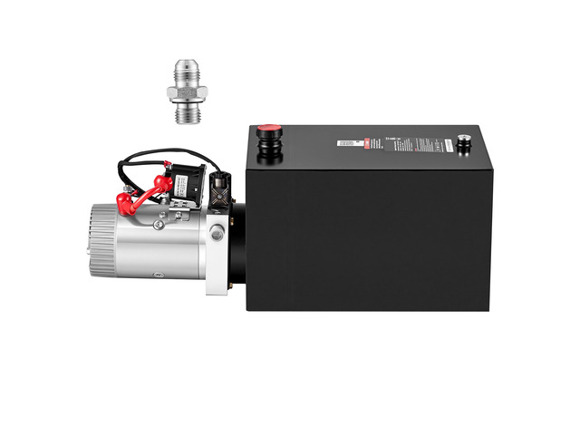 VEVOR 20 Quart Hydraulic Pump, Single Acting Hydraulic Power Unit, 3200 PSI Max Relief Pressure, 0.91 GPM Flow Rate, DC12V 1.6KW Power Unit for...