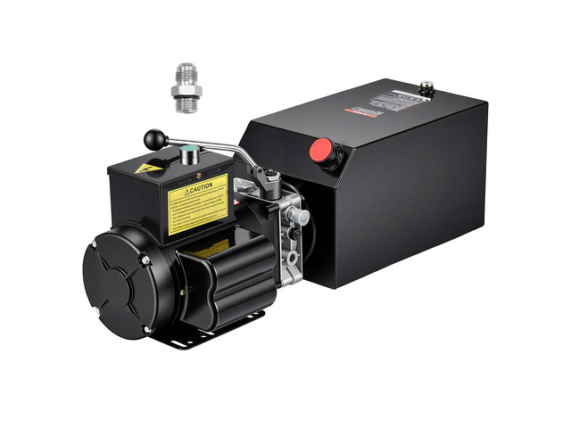 VEVOR 15 Quart Hydraulic Pump, 2.2KW Hydraulic Dump Trailer Pump Single Acting, 3200 PSI Max Relief Pressure, 1.7 GPM Flow Rate, AC220-240V...