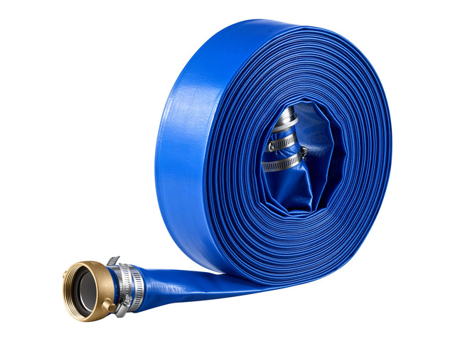 VEVOR Discharge Hose 2' x 100 ft PVC Lay Flat Backwash Water Pump Hose, for Swimming Pool Sand Filter & Sump Pump, Water Transfer Drainage, Weather...