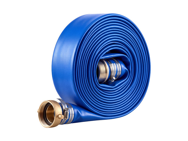 VEVOR Discharge Hose 2' x 50 ft PVC Lay Flat Backwash Water Pump Pool Hose, for Swimming Pool Sand Filter & Sump Pump, Water Transfer Drainage,...