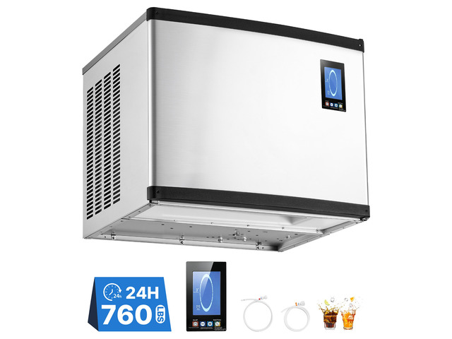 VEVOR Commercial Ice Maker Machine 690 Lbs/24H Stainless Steel Head Only, for Restaurant Bar Cafe, Ice Ready in 15 Mins, with Self-Cleaning, 270...