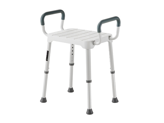 VEVOR Shower Chair with Armrest, 6-Level Height Adjustable Bath Seat for Inside Shower or Tubs, Non-Slip Bathroom Bathtub Chair for Elderly...
