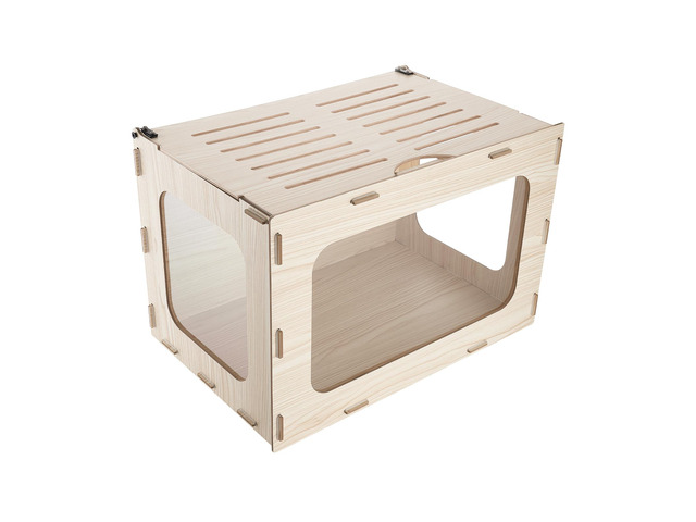 VEVOR Wooden Hamster Cage 23.8'x15.9'x15.9' 270° Viewing Hamster Habitat, Chewproof Small Animal Cage with Openable Top, Large Pet House Wood...