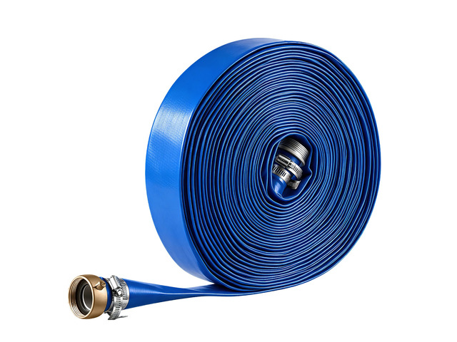 VEVOR Discharge Hose 1-1/2' x 100 ft PVC Lay Flat Backwash Water Pump Hose, for Swimming Pool Sand Filter & Sump Pump, Water Transfer Drainage,...