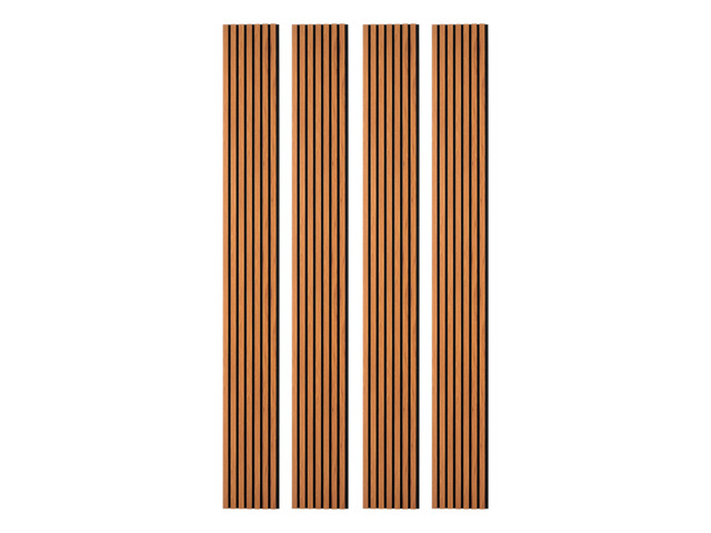 VEVOR Wood Wall Panels, 96.1 x 11 inches, Acoustic Slat Panels, Dark Teak, Sound Absorbing for Living Rooms, Bedrooms, Offices, Studios, Interior...
