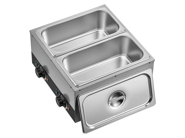 VEVOR 2-Temp Knob Chocolate Melting Machine, 2 Tanks 17.6 Lbs Choc Melter, 1600W Power, Independent Temp Control, Water Bath Heat System, Stainless...