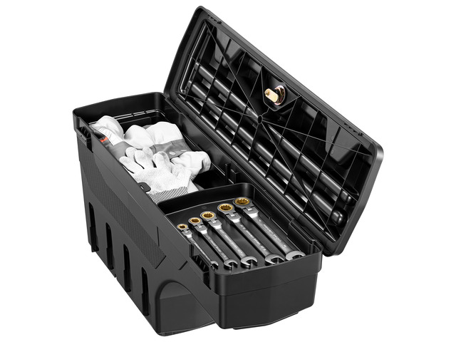 VEVOR Truck Bed Storage Box, 6.6 Gal/25 L Waterproof ABS Wheel Well Tool Box with Anti-Theft Combination Lock, Compatible with 2002-2018 Dodge Ram...