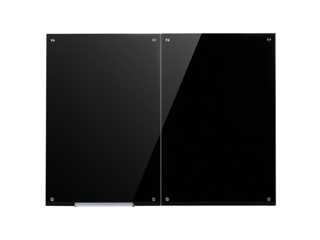 VEVOR Glass Dry Erase Board 2 Pack 35.4 x 23.6 in Black Magnetic Whiteboard, Wall-Mounted, Frameless, Thick Tempered Glass, with Markers, Magnets...