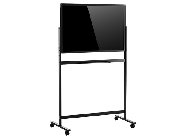 VEVOR Glass Dry Erase Board 35 x 23 in Magnetic Whiteboard with Base Black, Frameless, Mobile with Stand and Wheels, Includes Markers, Magnets and...