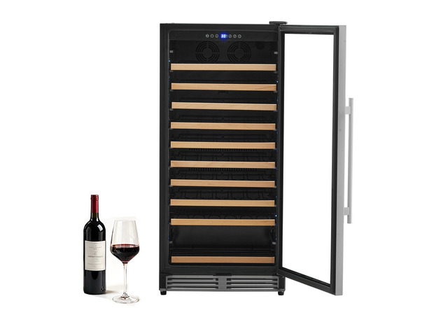 VEVOR 24 inch Wine Fridge 110-Bottle Wine Cooler Refrigerator for Home Bar, Under Counter Built-in or Freestanding Compressor Wine Cellar, with...