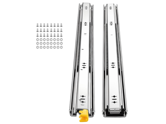 VEVOR Heavy Duty Drawer Slides, 40 inch 250 lbs with Lock Side Mount Rails, for Cabinets, Kitchen, Workbench, RV, 3-Fold Full Extension Ball...