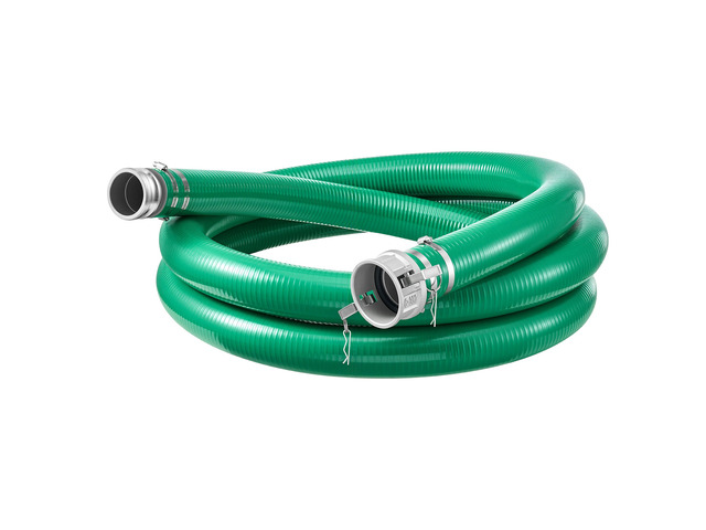 VEVOR Suction Hose 3' x 20 ft Heavy Duty PVC Suction Pump Hose Assembly, for Swimming Pool Trash Pump, 60 PSI Max Pressure, Weather &...