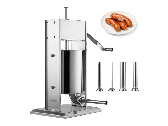 VEVOR Manual Sausage Stuffer 22 lbs/ 10L Vertical Meat Maker Stainless Steel, for Home Camping Outdoor Grill BBQ, Dual-Speed Meat Stuffer,...