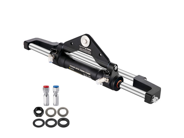 VEVOR Hydraulic Steering Cylinder 300HP, Hydraulic Steering Front Mount Hydraulic Outboard Marine Steering Kit Without Hydraulic Hose and Helm for...