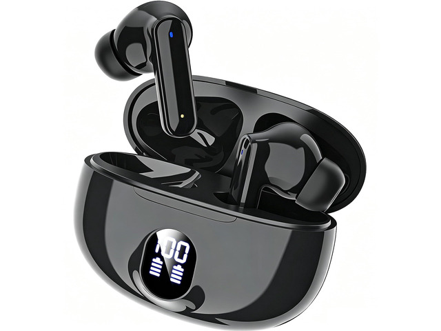 PMOPDSNNE Wireless Earbuds Bluetooth 5.3 Headphones 40H Playback Noise Canceling Ear Buds with LED Power Display Charging Case IPX7 Waterproof...