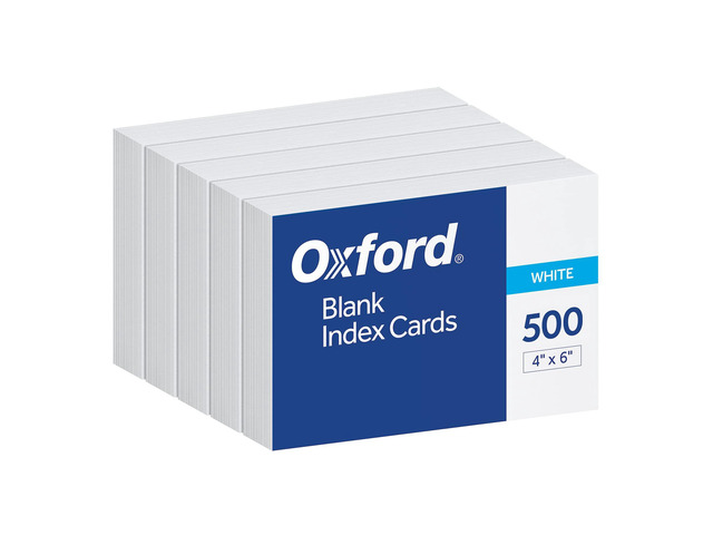 Index Cards, Index Cards, Blank on Both Sides, White, Cards (40177), 4x6,100 Count (Pack of 5)
