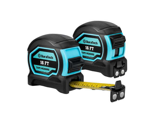 16FT Magnetic Double-Sided Tape Measure, Easy Read Measuring Tape 2 Pack Retractable Measurement Tape with Fractions 1/8, Magnetic Hook and Shock...