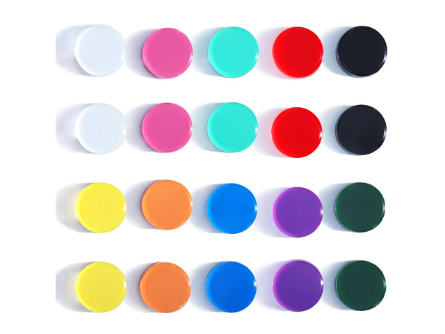 DUJEQM Fridge Magnets, 20PCS 10 Colors Mini Round Heavy Duty for Whiteboard Strong small refrigerator magnets for kitchen office locker...