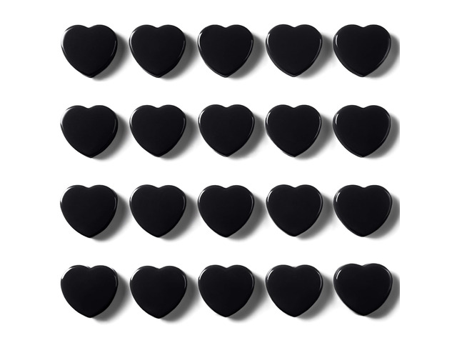 DUJEQM Fridge Magnets - 20PCS Cute Refrigerator Magnets, Decorative Mini Strong Magnets for Whiteboard, Locker, Photo & Map - Black Small Heavy...
