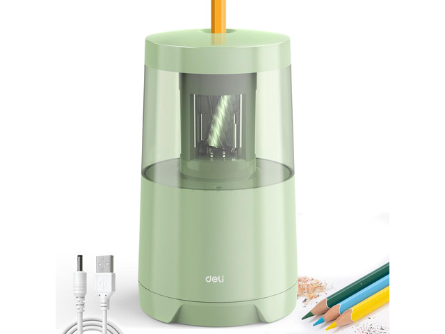 Electric Pencil Sharpener, Automatic Pencil Sharpeners, Green Suitable for No.2 Pencils Colored Pencils, Auto Stop, USB & Battery Operated for...