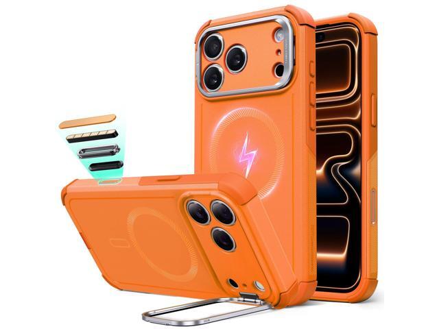 iPhone 17 Pro Case Flex Stand, for MagSafe, Rugged, Orange Camera Control, 7X Military-Grade Drop Protection, Magnetic Phone Case,...