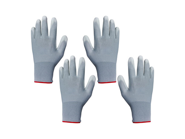Anti-Static Work Gloves, Nylon Vinyl Wrap Gloves (2Pairs) High Resistance Anti-Static Applicator Glove with PU Coated, Universal for PC Building,...