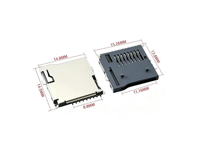 10pcs 9Pin Micro SD Card Slot Connectors, Size 14*15mm TF Card Deck, Fit For Phone, Tablet, Vehicle Navigation The pop-up