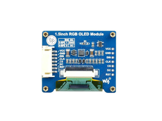 1.5inch RGB OLED Display Module, 65K RGB Colors, 128×128, SPI Waveshare