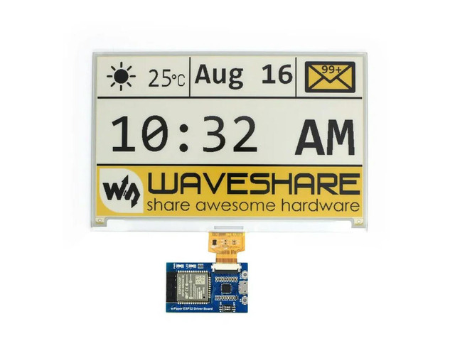 Waveshare Universal e-Paper Driver Board with Bluetooth SoC ESP32 Onboard Supports Various SPI e-Paper Raw Panels