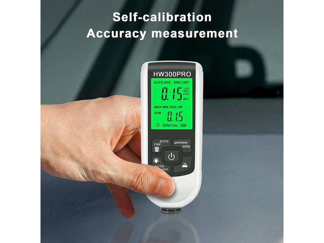 HW-300PRO Digital Car Coating Paint Thickness Gauge for Cars Paint Film Powder Thickness Gauge Tester Manual Paint Tool