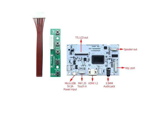 5V USB Power Supply RGB 40Pin LCD HDMI with Audio 800816 Driver Board