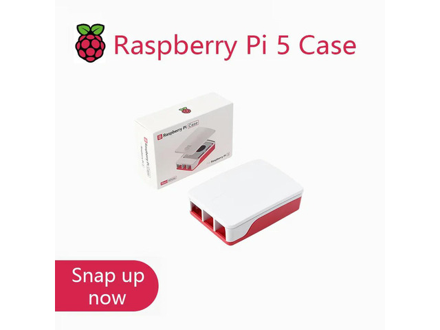 Official Raspberry Pi Case for Raspberry Pi 5, Built-in Cooling Fan, Red/White Color Suitable For Raspberry Pi 5